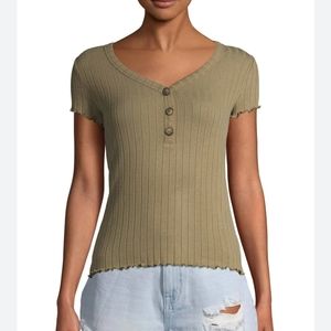 Olive Green Crop Top